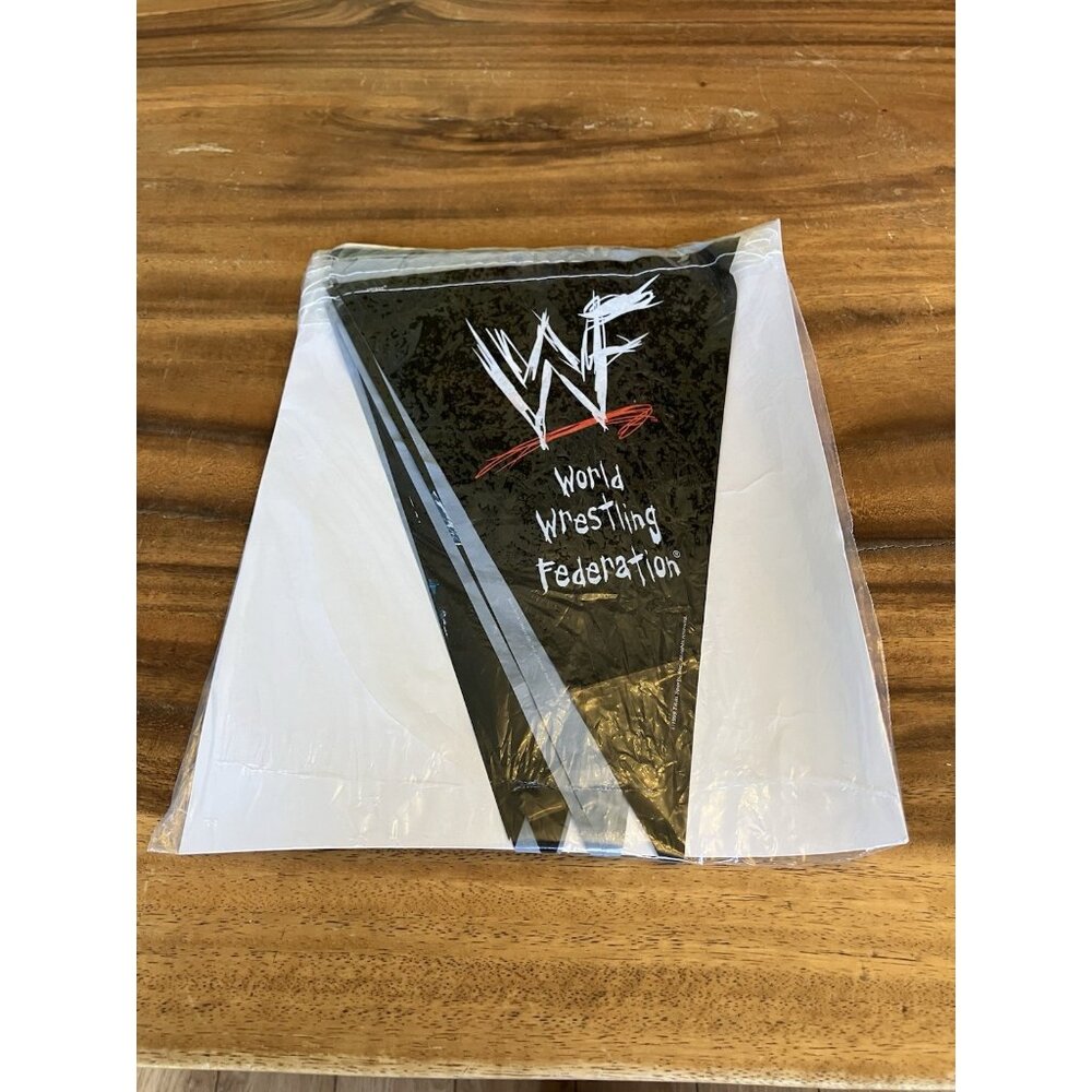 Vintage WWF/WWE Plastic Flag Birthday Party Banner 1999